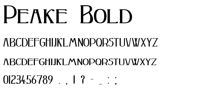 Peake Bold font